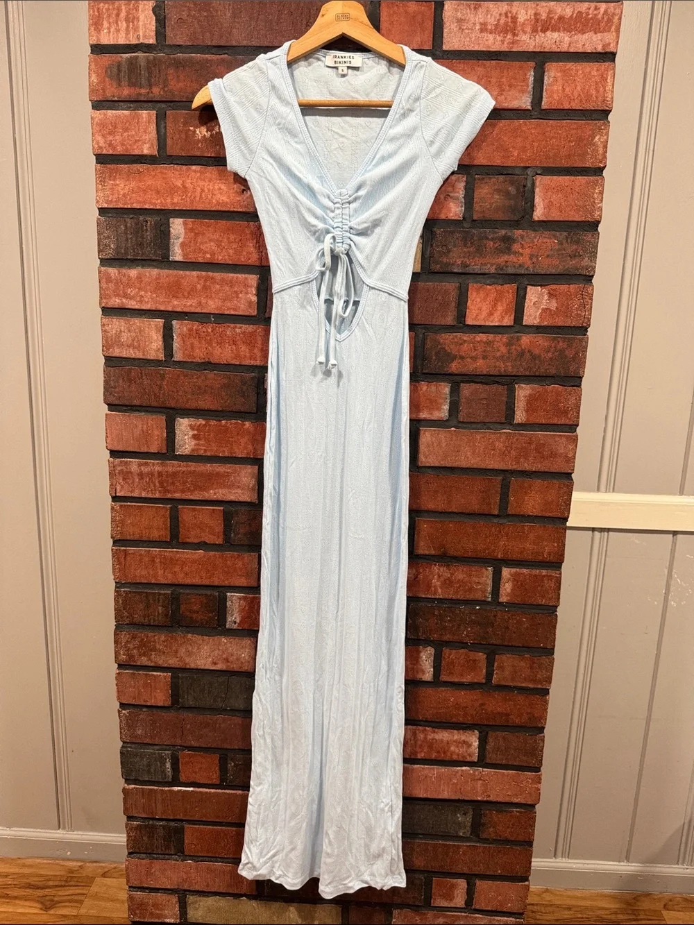 Frankie Bikini  Light Blue Ribbed  Maxi